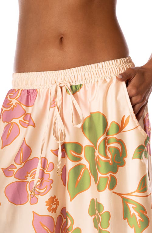 Maaji Floating Blooms Ophelia Cover-up Drawstring Pants In Pink