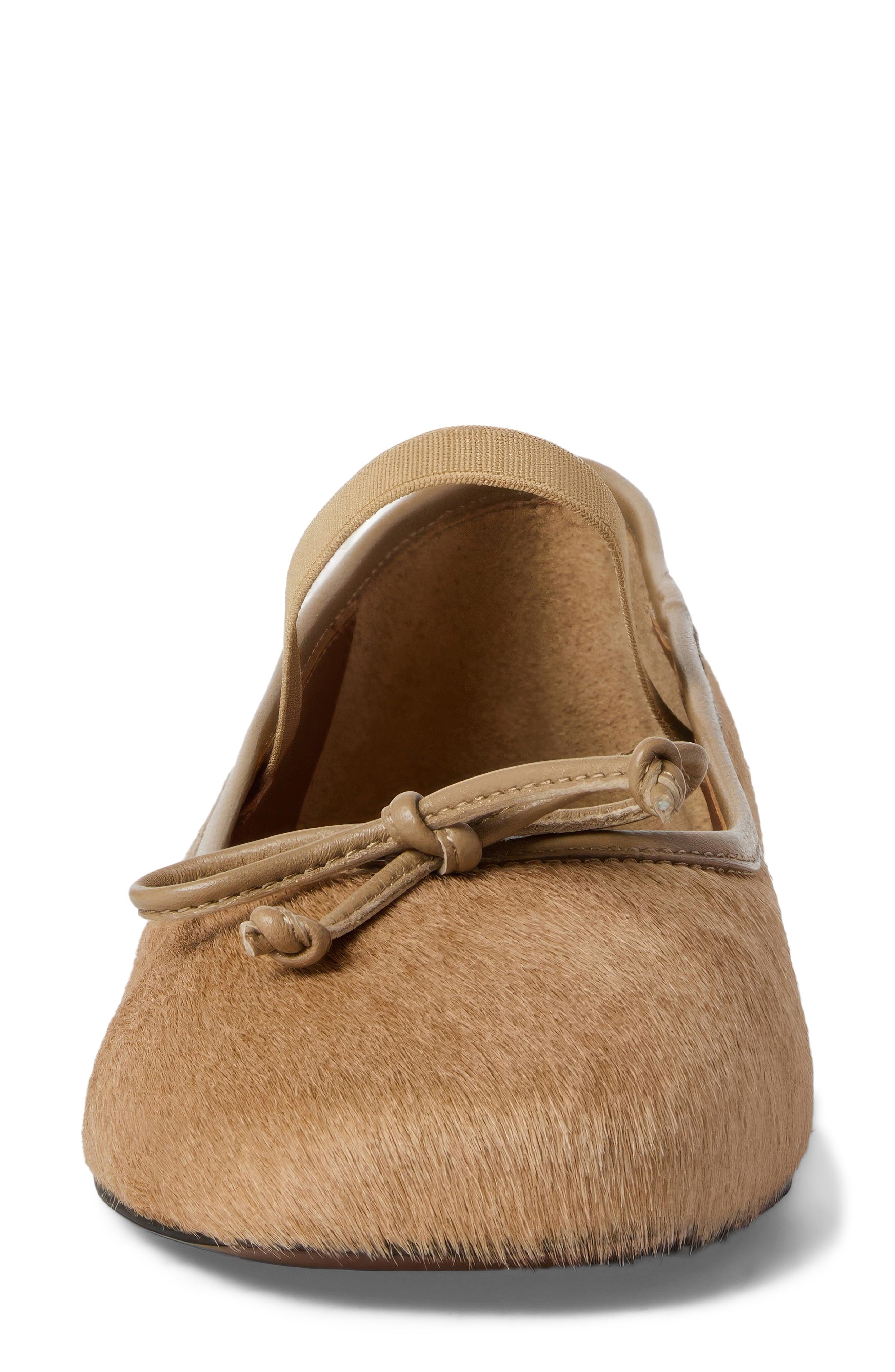 Carmella Waterproof Mary Jane Flat, Alternate, color, CARAMEL HAIRCALF