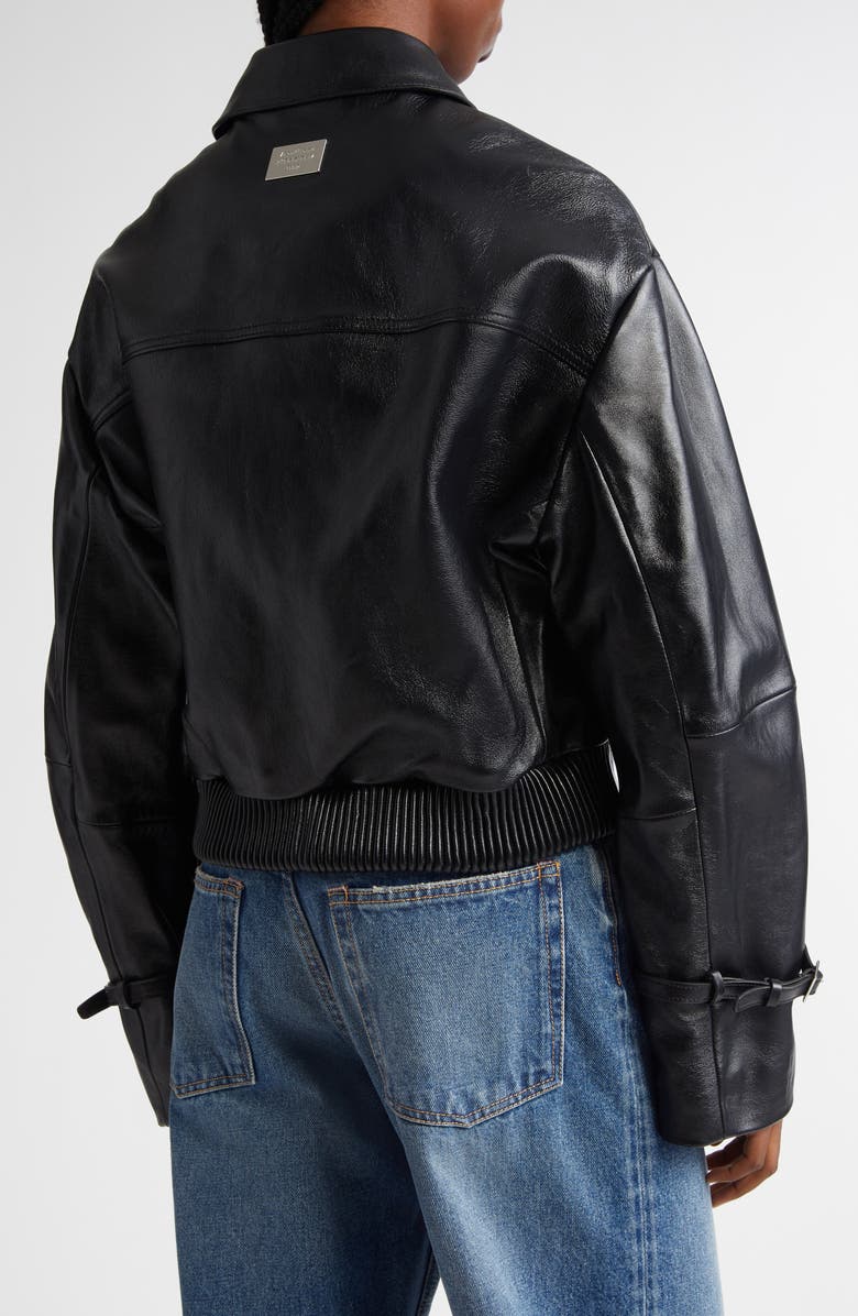 Acne Studios Leather Jacket, Alternate, color, 