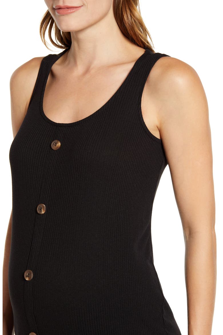 Maternity Tank Dress, Alternate, color, BLACK