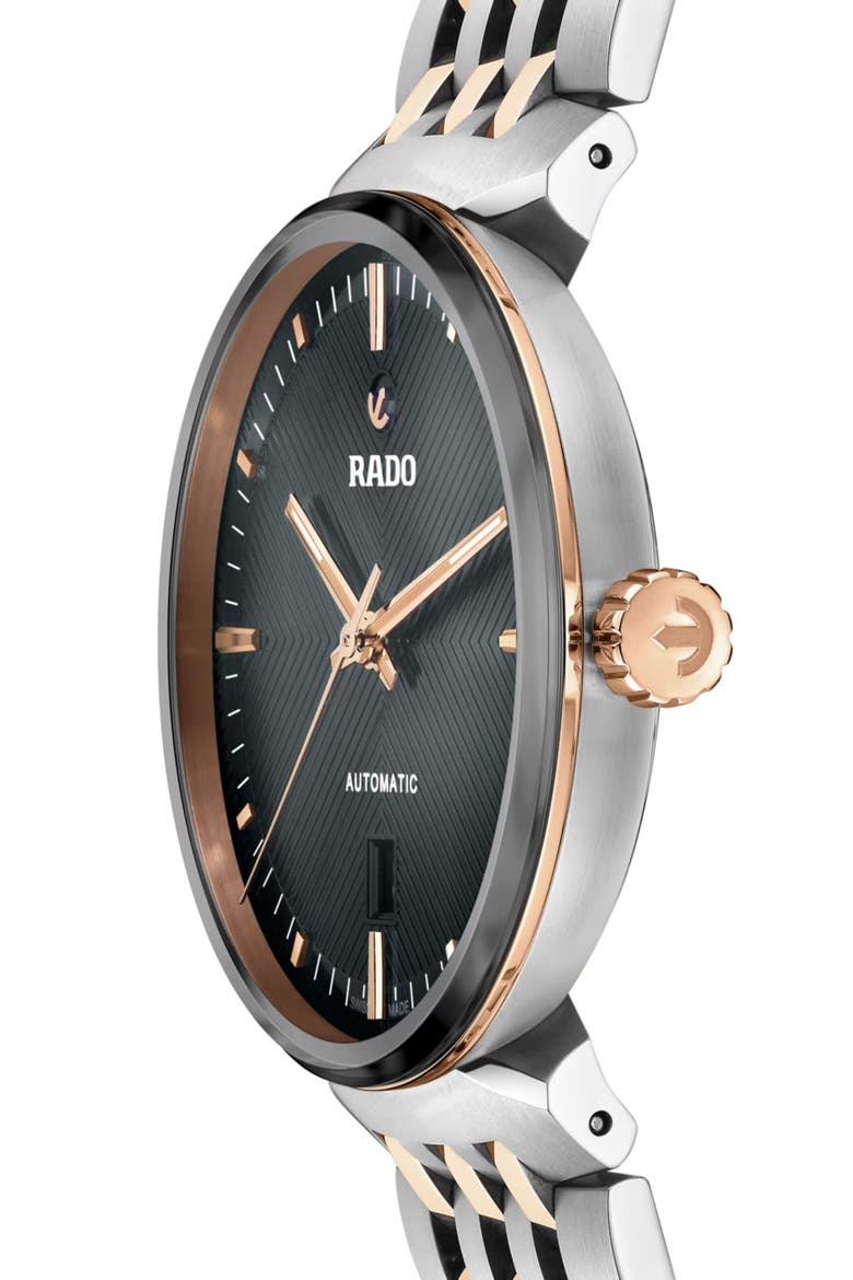 Florence Automatic Bracelet Watch, 39mm, Alternate, color, BLACK