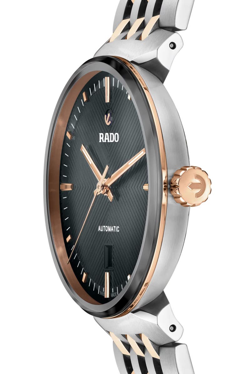 RADO Florence Automatic Bracelet Watch, 39mm, Alternate, color, Black