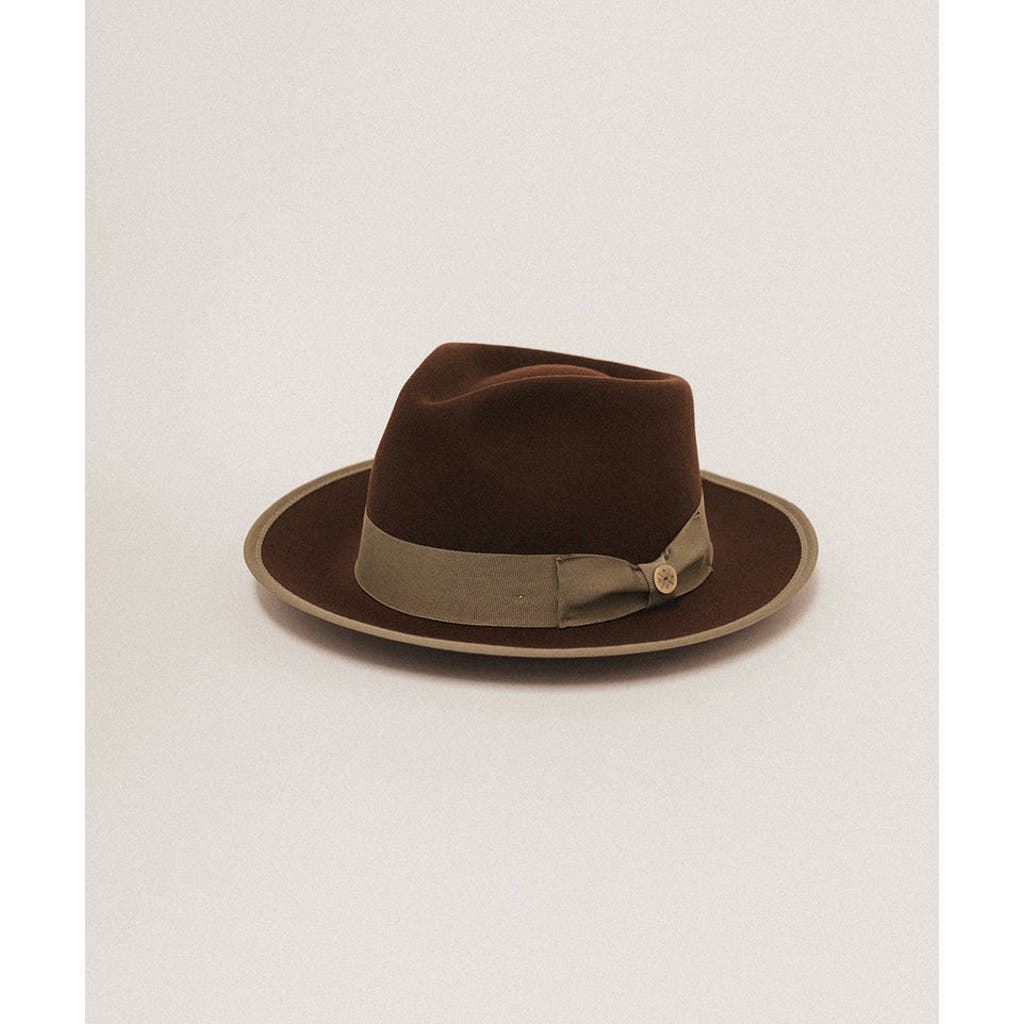 Two Roads Hat Co. Waterloo Fedora In Coffee