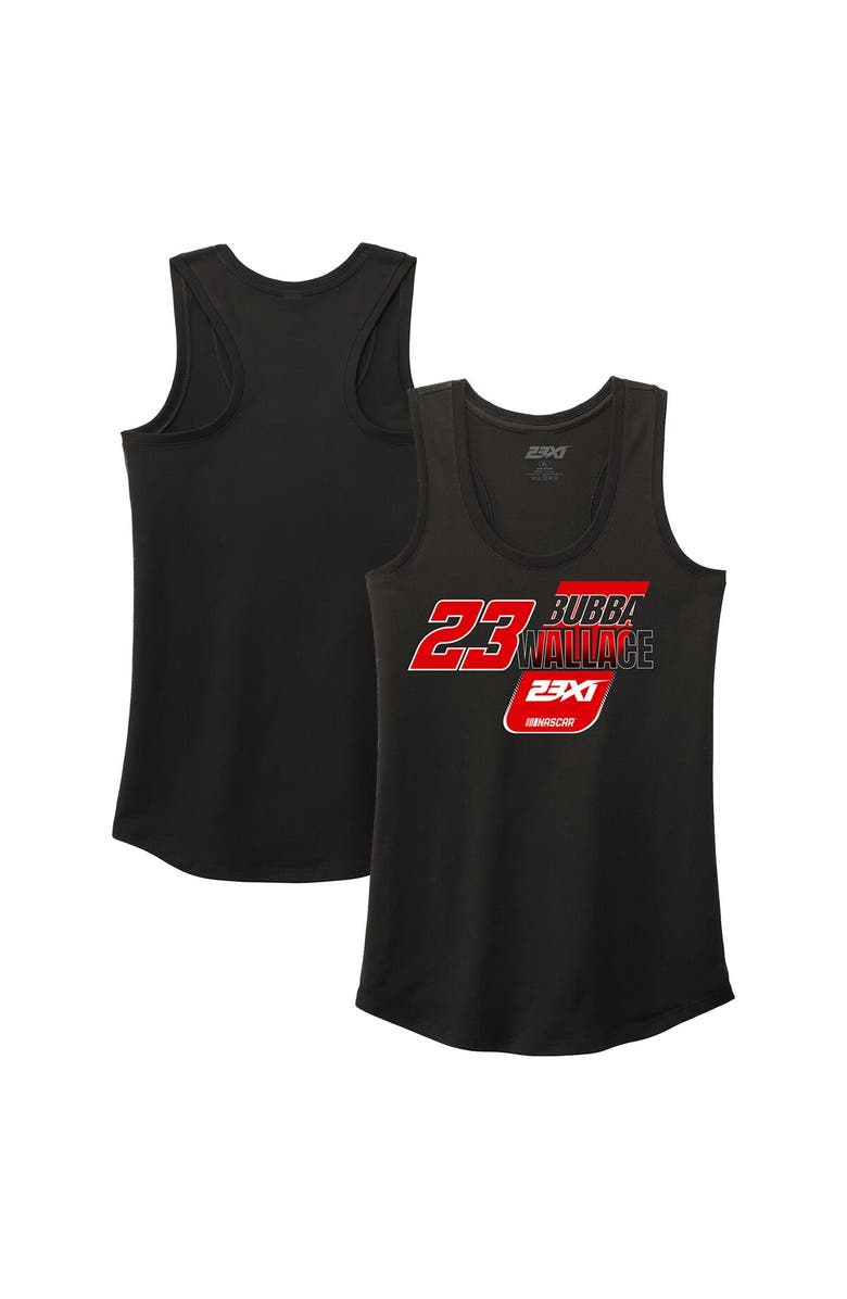 23XI Racing Women's 23XI Racing Black Bubba Wallace Racer Back Tri-Blend Tank Top, Main, color, Black
