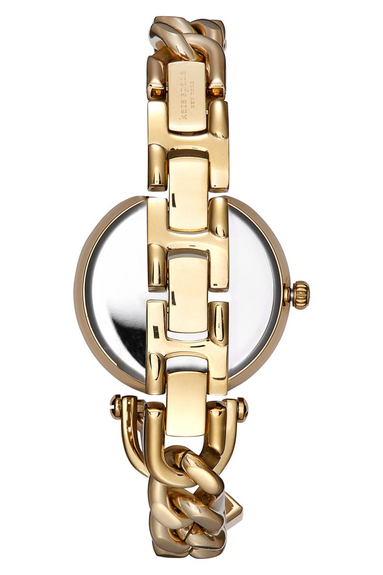 holland chain bracelet watch, 34mm, Alternate, color, GOLD
