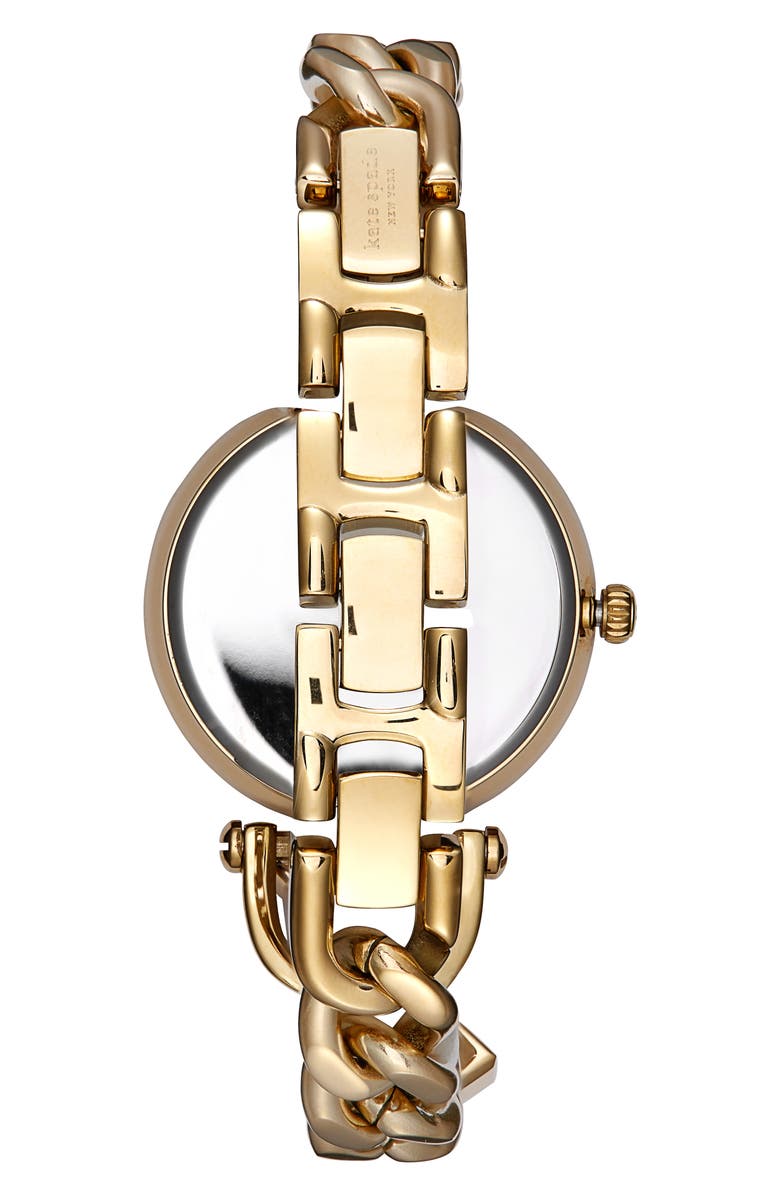 Kate Spade New York holland chain bracelet watch, 34mm, Alternate, color, Gold