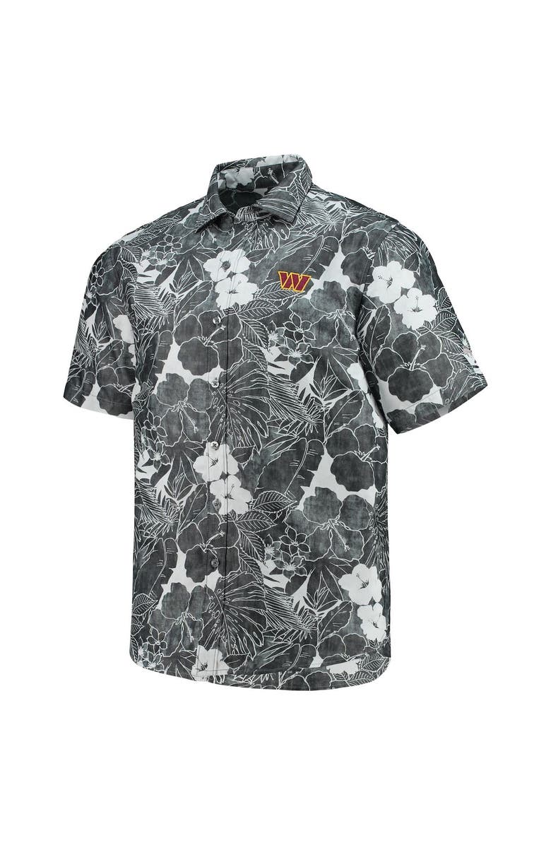 Tommy Bahama Men's Tommy Bahama Black Washington Commanders Coconut Point Playa Floral IslandZone Button-Up Shirt, Alternate, color, Black