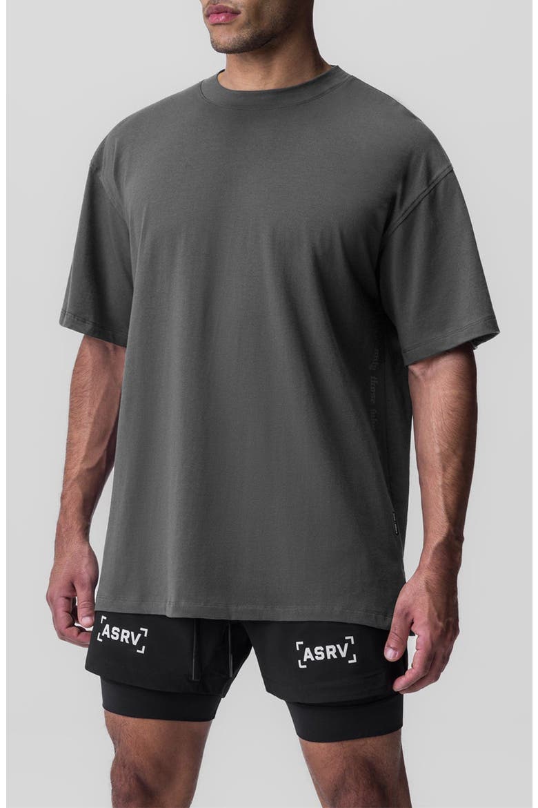 Stretch Supima® Cotton Oversize T-Shirt, Main, color, SPACE GREY