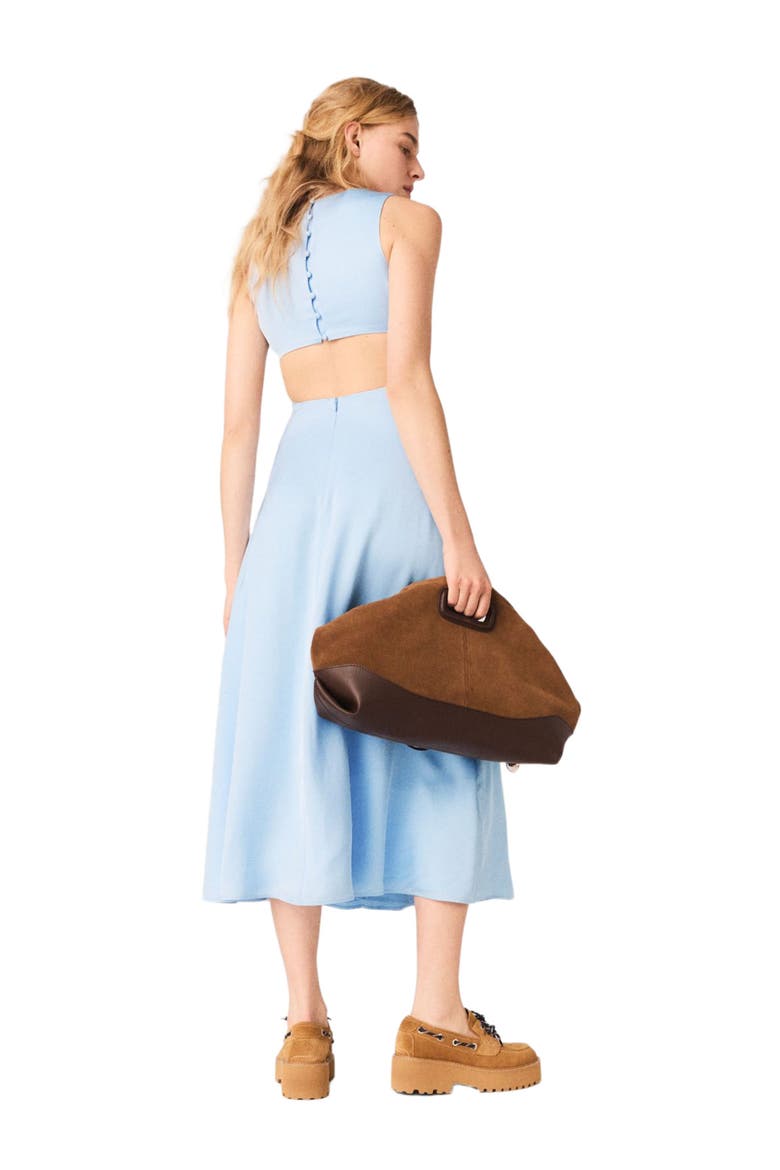 Open-back maxi dress, Alternate, color, Blue sky