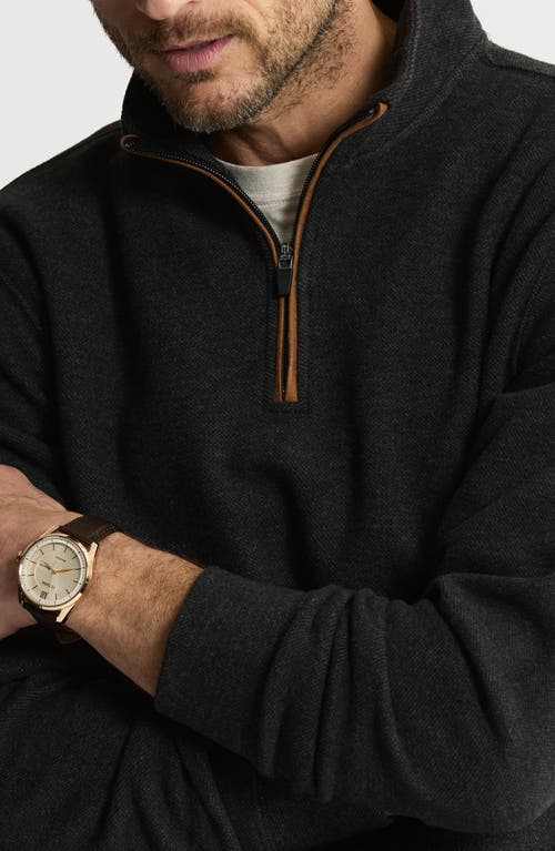 Jachs Quarter Zip Fleece Pullover In Black