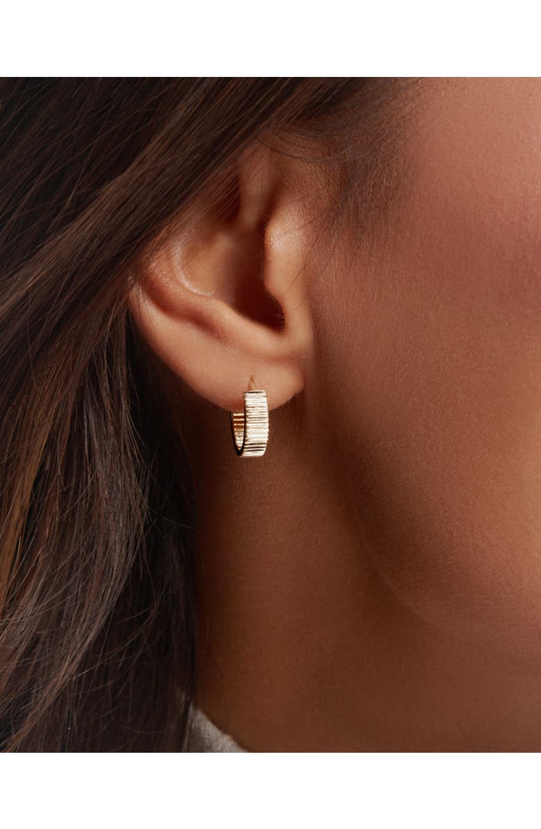 ZARUX Golden Halo Hoops 4mm, Alternate, color, Yellow Gold