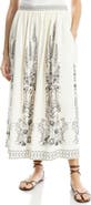 MAX STUDIO Border Print Maxi Skirt