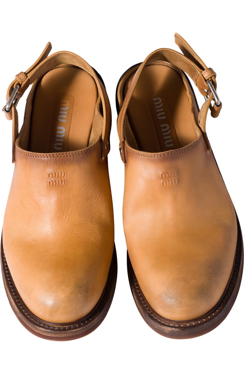 Miu Miu Slingback Clog, Alternate, color, Cuoio