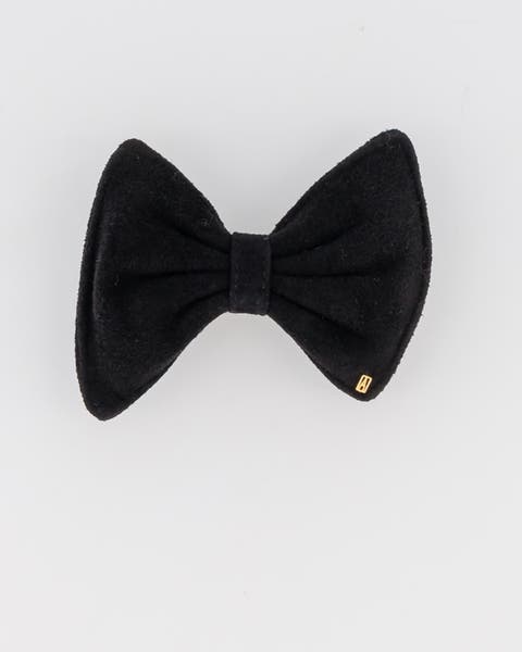 Suede hair bow barette