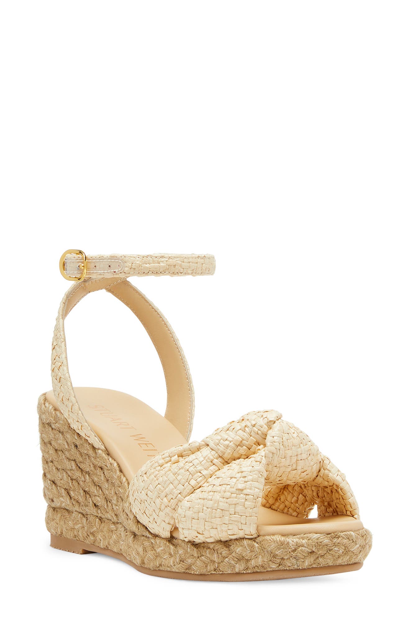 Stuart Weitzman Playa Espadrille Knot Wedge Sandal, Main, color, 