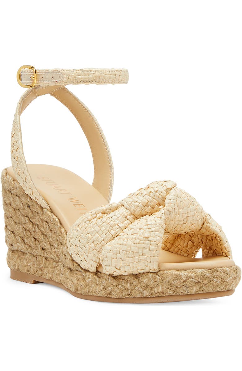 Stuart Weitzman Playa Espadrille Knot Wedge Sandal, Main, color,