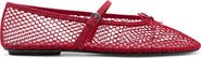 MANGO Buckle Strap Fishnet Ballet Flat