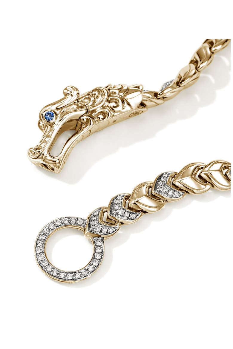Naga Bracelet, 14K Gold, Diamonds, Alternate, color, GOLD