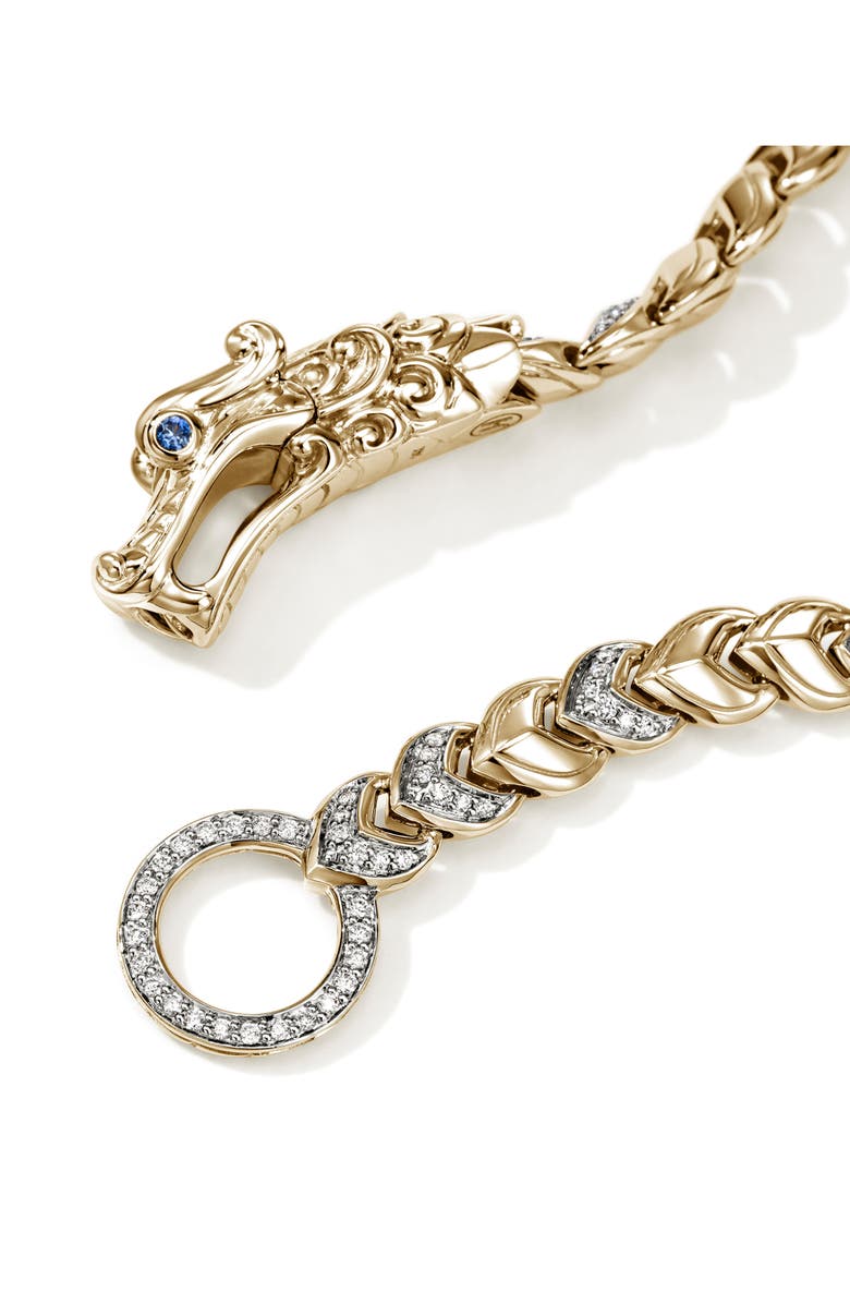 John Hardy Naga Bracelet, 14K Gold, Diamonds, Alternate, color, Gold