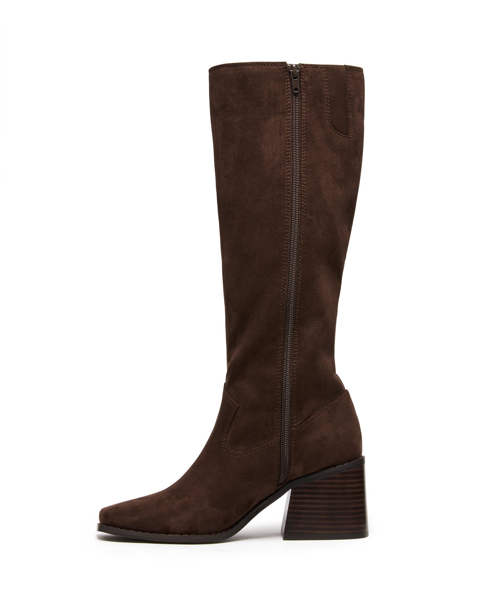 Quinn Square Toe Block Heel Tall Boot - image 4