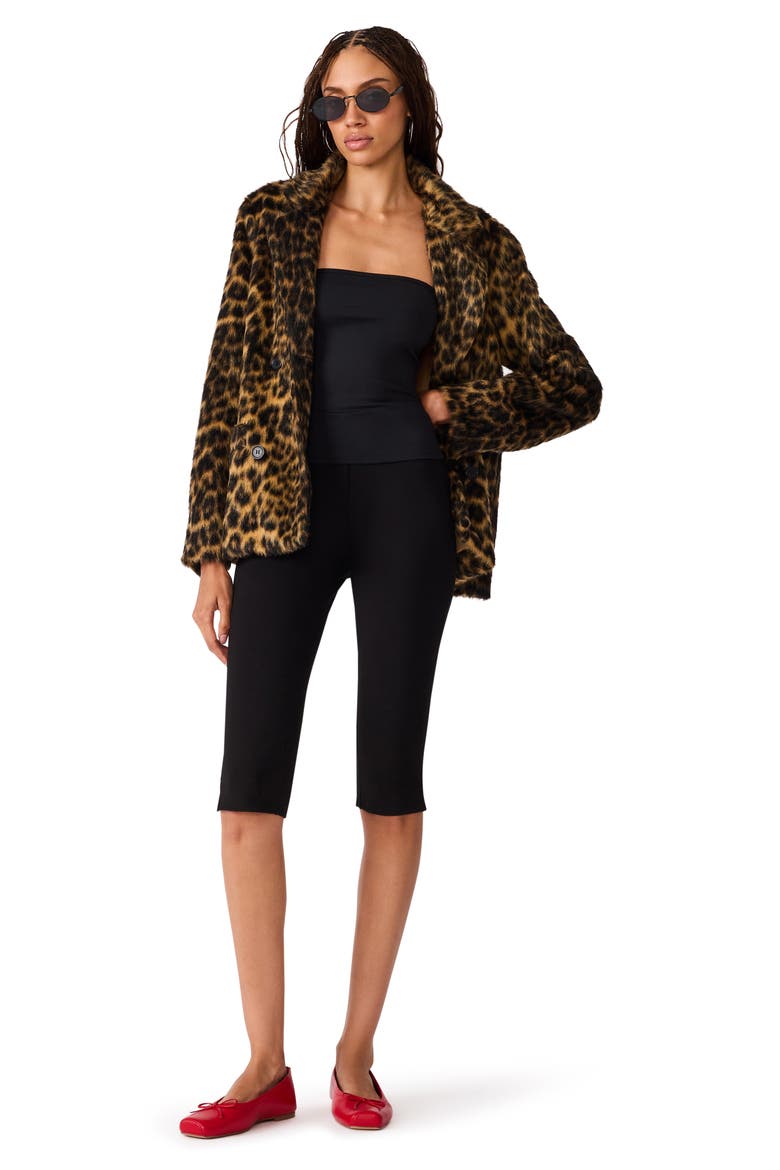 Madley Faux Fur Jacket, Alternate, color, CHEETA PRINT