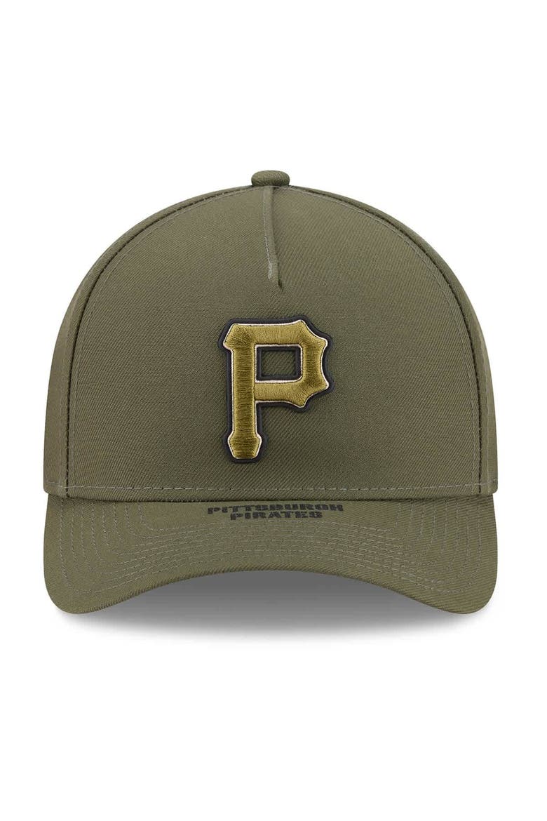 Youth New Era Olive Pittsburgh Pirates 2026 Armed Forces Day 9FORTY M-Crown Adjustable Hat, Alternate, color, Olive