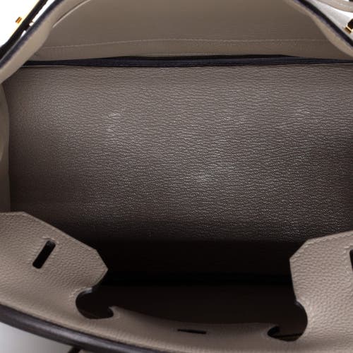 Pre-owned Hermes  Hermes Birkin Handbag Grey Togo With Gold Hardware 30 In Gray