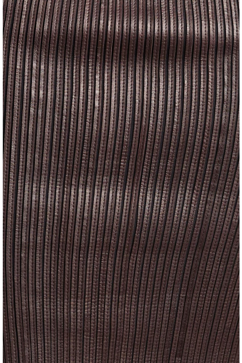 Leather Strips Tube Skirt, Alternate, color, COMBO WENGE BROWN/ BLACK