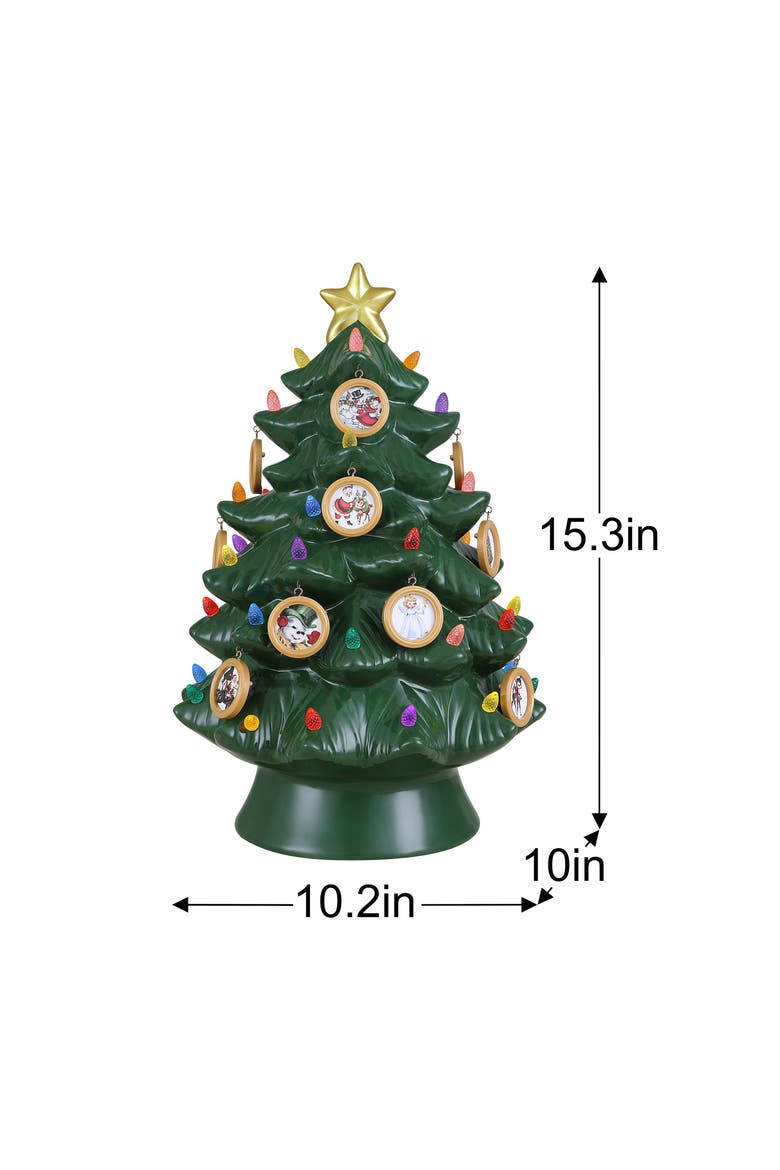 15 in. Family Photo Nostalgic Ceramic Tree, Alternate, color, Multicolored