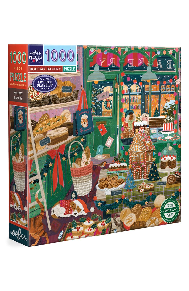 eeBoo Holiday Bakery 1000-Piece Puzzle, Main, color, Multi