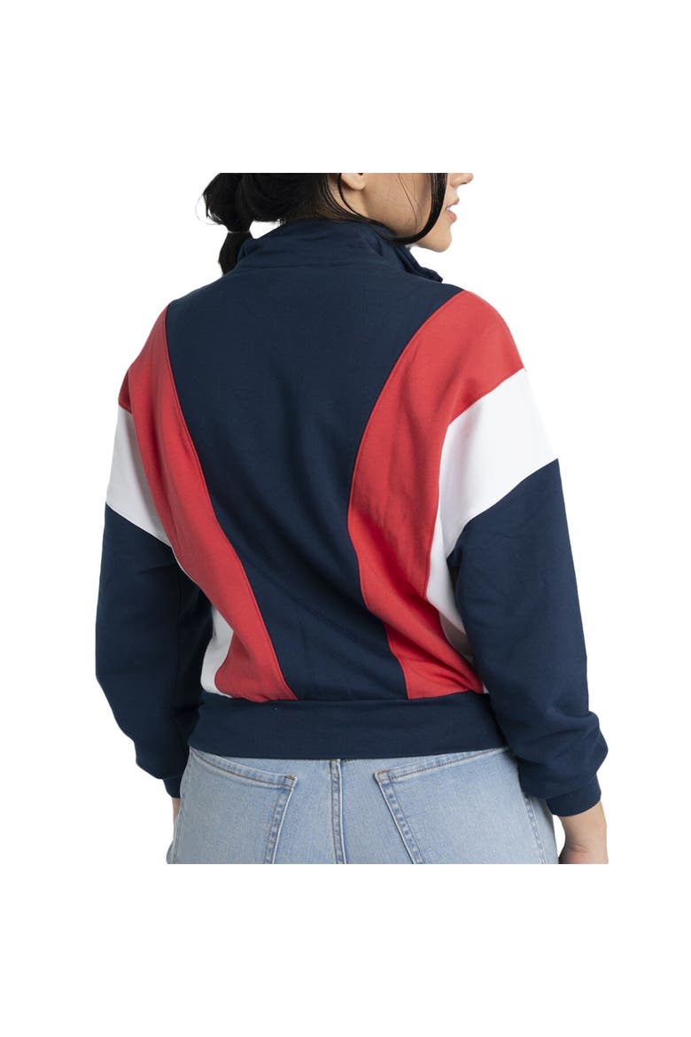 Women's Lusso  Navy Boston Red Sox Malia Quarter-Zip Sweatshirt, Alternate, color, Navy