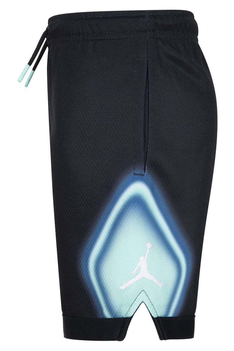 Kids' Diamond Heat Map Basketball Shorts, Alternate, color, BLACK