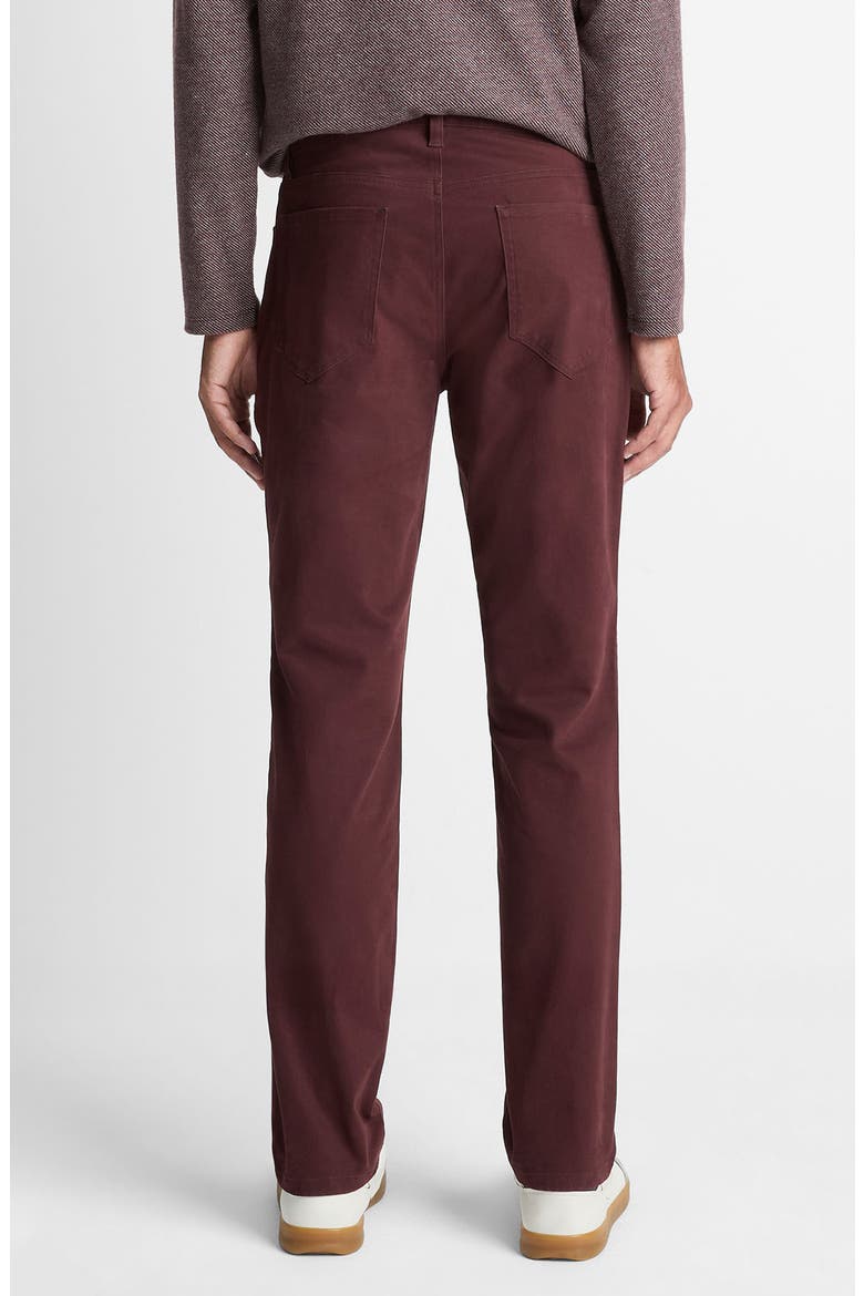 Dylan Slim Fit Peached Stretch Cotton Pants, Alternate, color, PORT