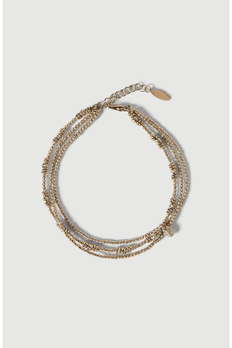 Sterling Silver anklet, Main, color, Zabaione Yellow