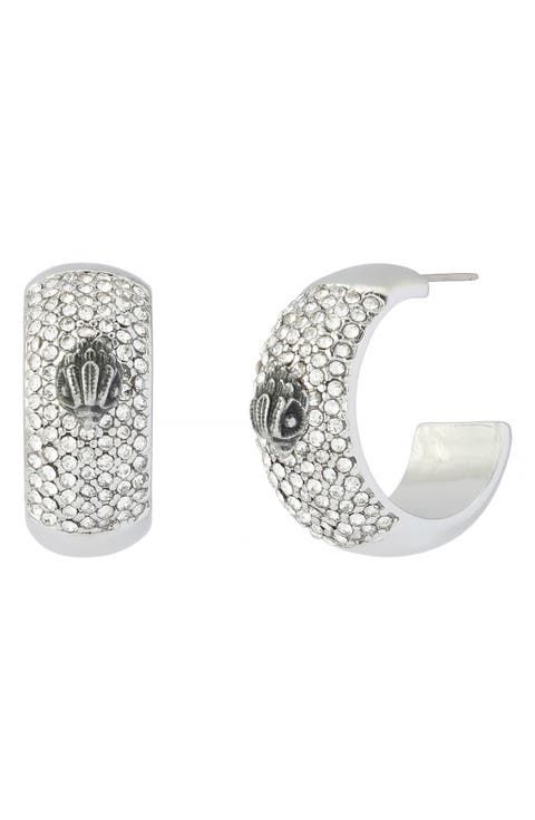 Eagle Pavé Hoop Earrings