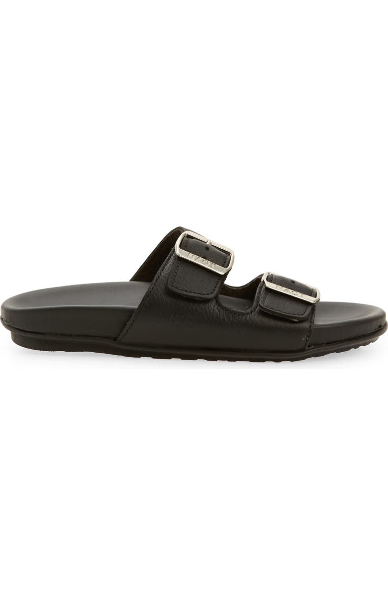Naot Santo Slide Sandal, Alternate, color, Soft Black Leather