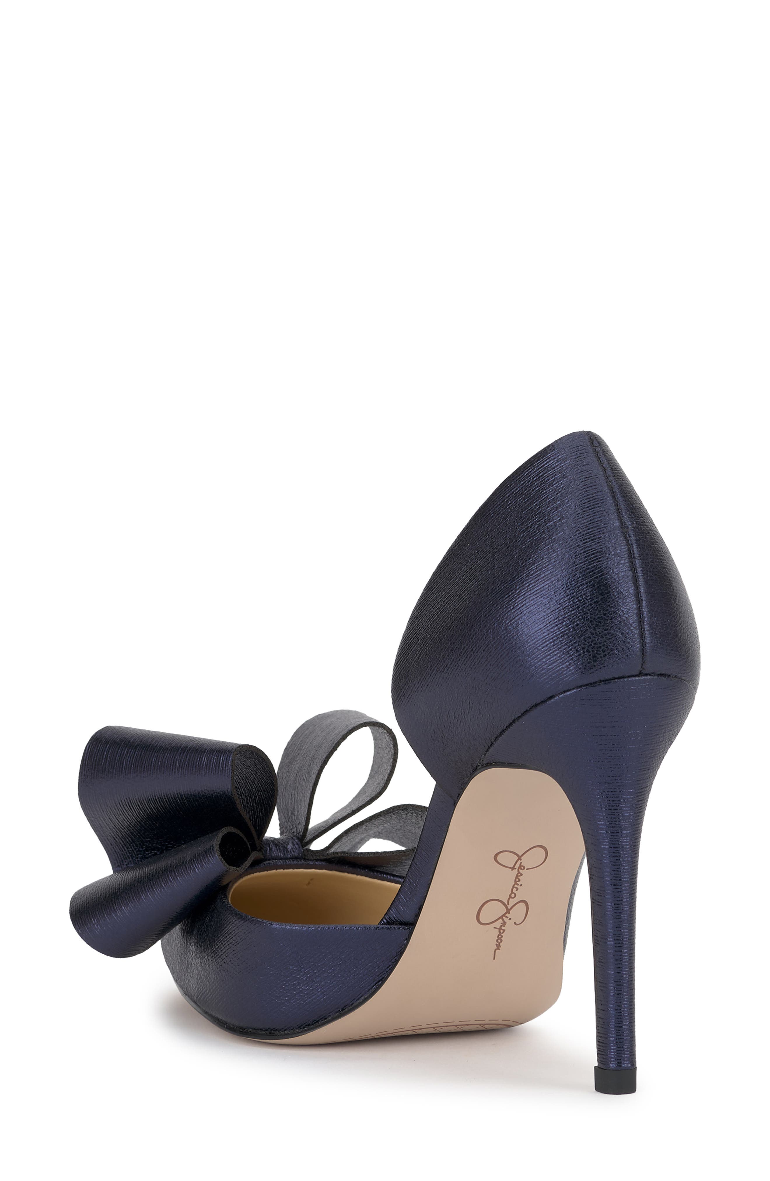 Penari Pointed Toe Half d'Orsay Pump, Alternate, color, INDIGO