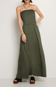 LASCANA Women's Bandeau Maxi Dress