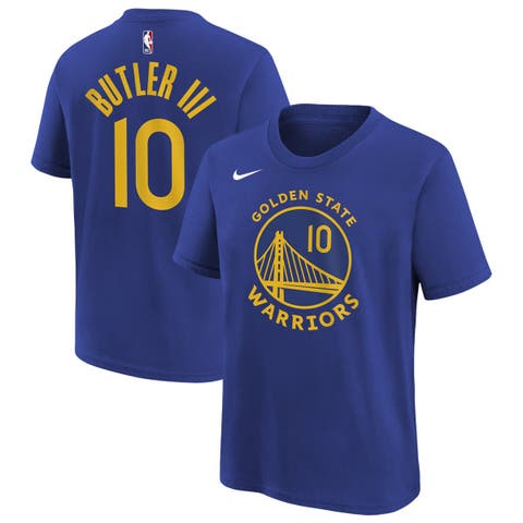 Youth Nike Jimmy Butler III Royal Golden State Warriors Icon Edition Name & Number T-Shirt