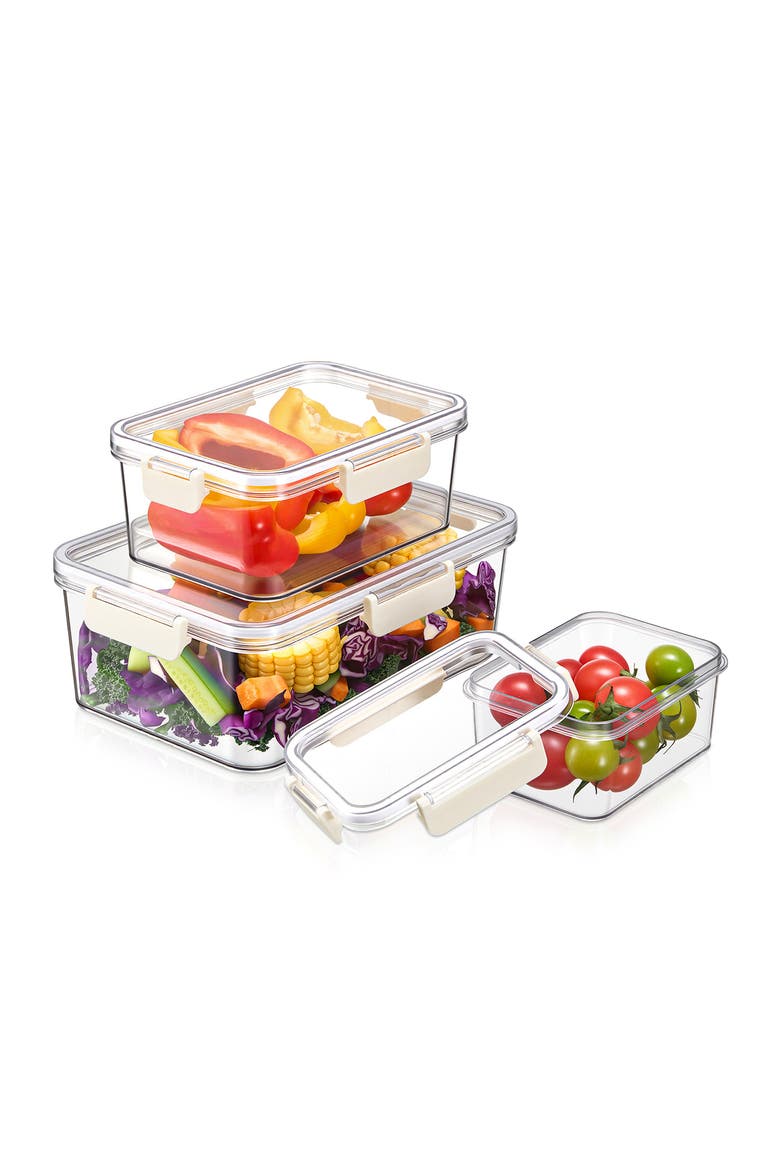 Set of 3 Food Storage Containers, Alternate, color, NO COLOR