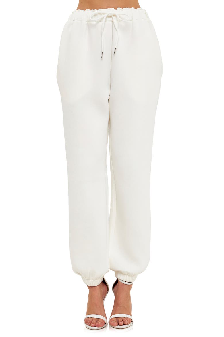 Drawstring Joggers, Alternate, color, WHITE