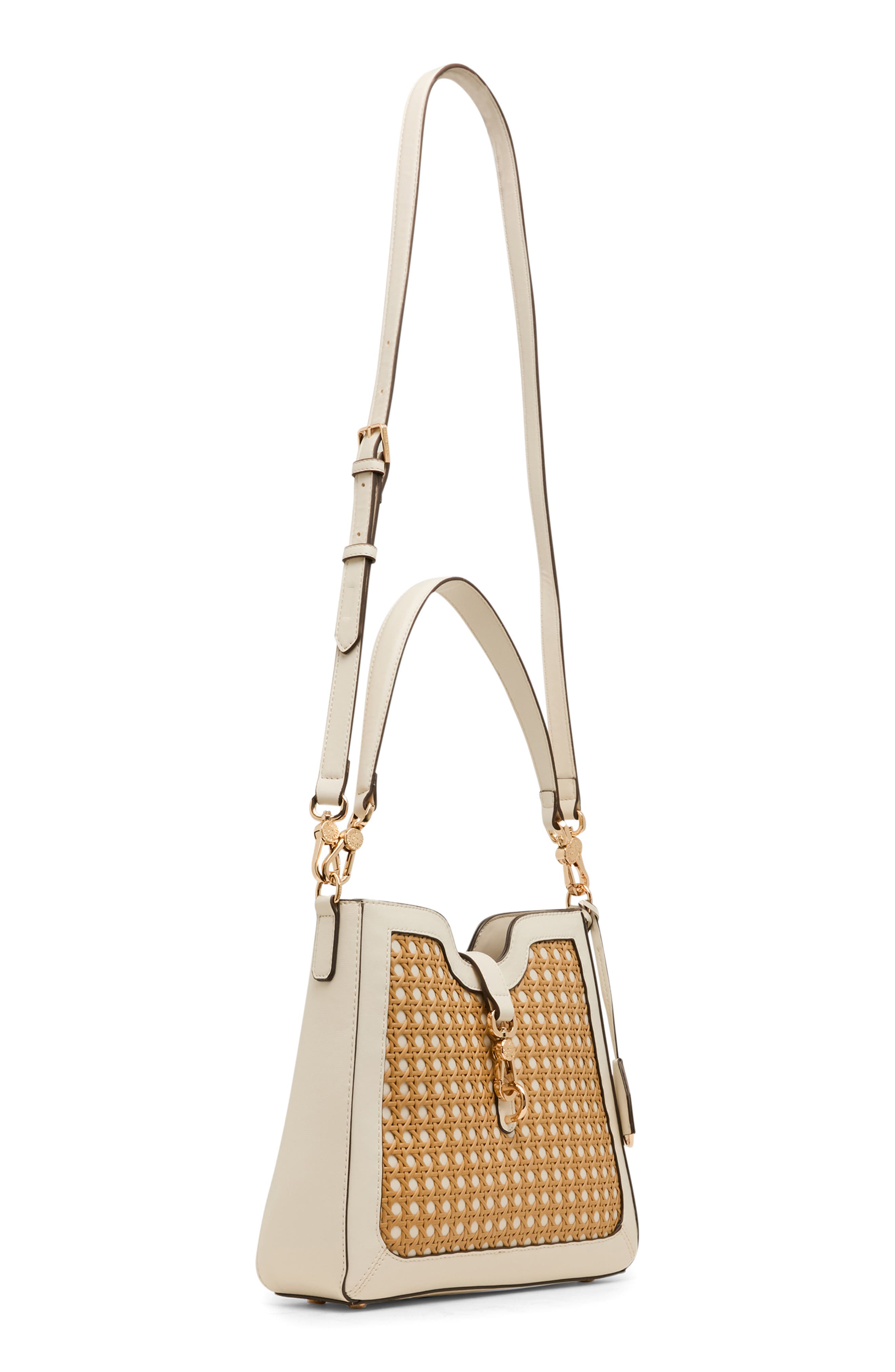 Anne Klein Straw Bucket Bag, Alternate, color, Natural-Pearl White