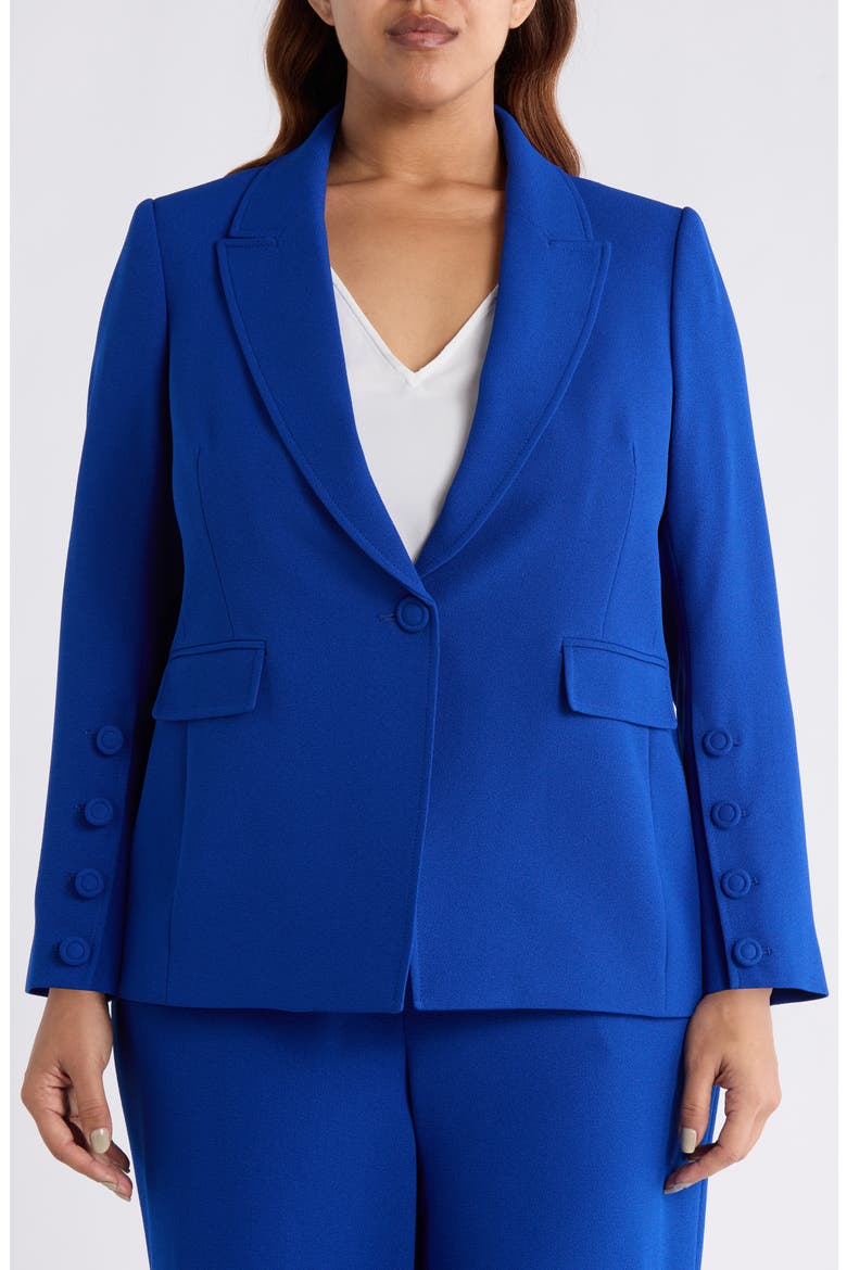 One-Button Blazer, Alternate, color, COBALT