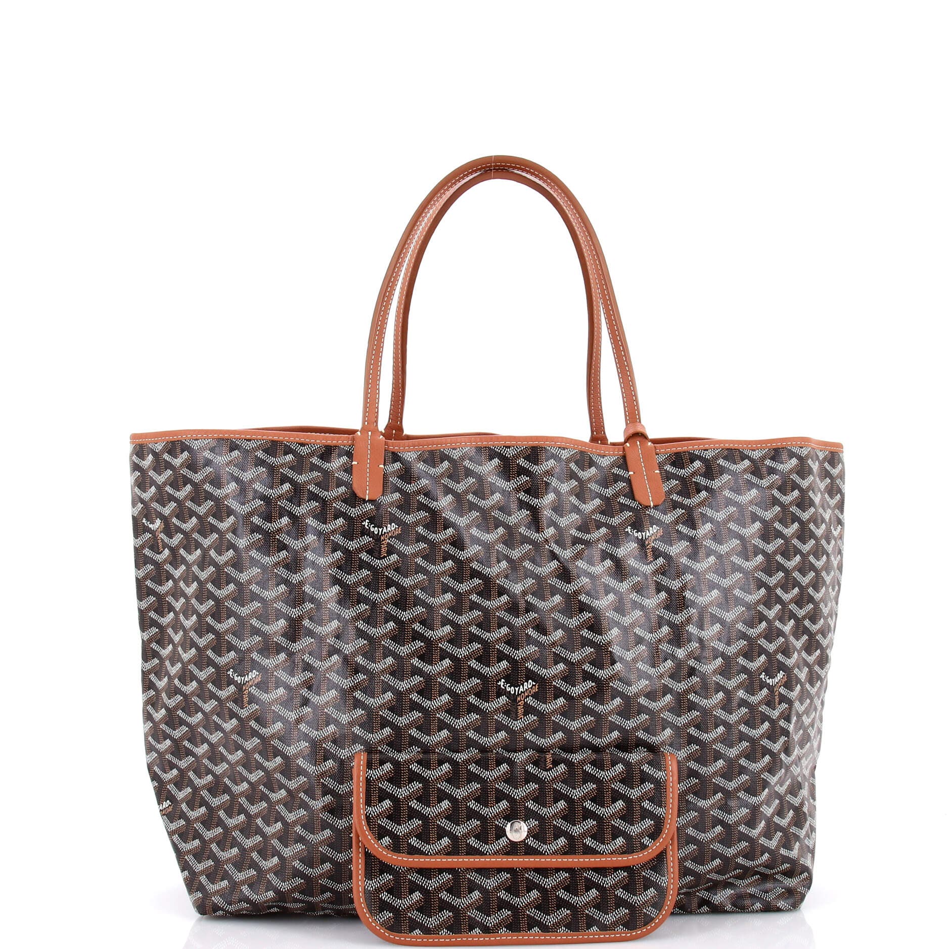 Pre-Owned Goyard Saint Louis Tote Coated Canvas GM, Alternate, color, Brown