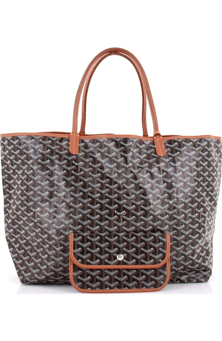 Pre-Owned Goyard Saint Louis Tote Coated Canvas GM, Alternate, color, Brown