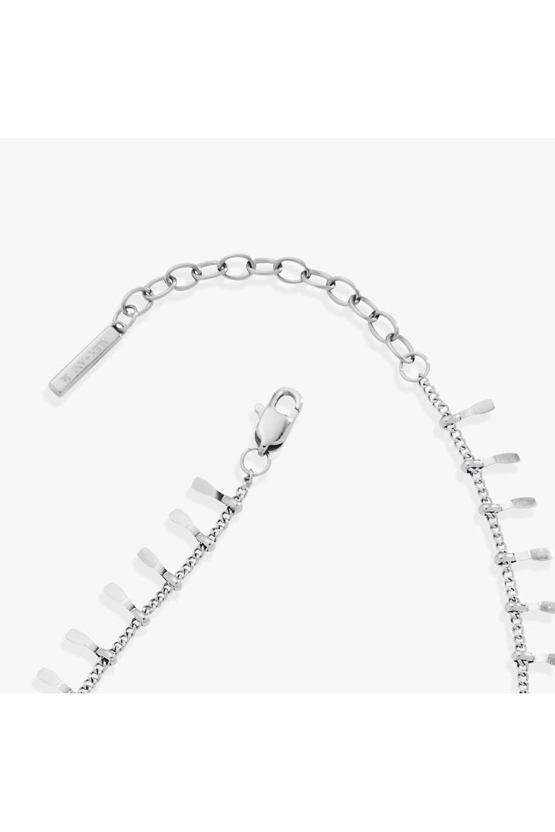 Paddle Tassel Chain Anklet, Alternate, color, Silver