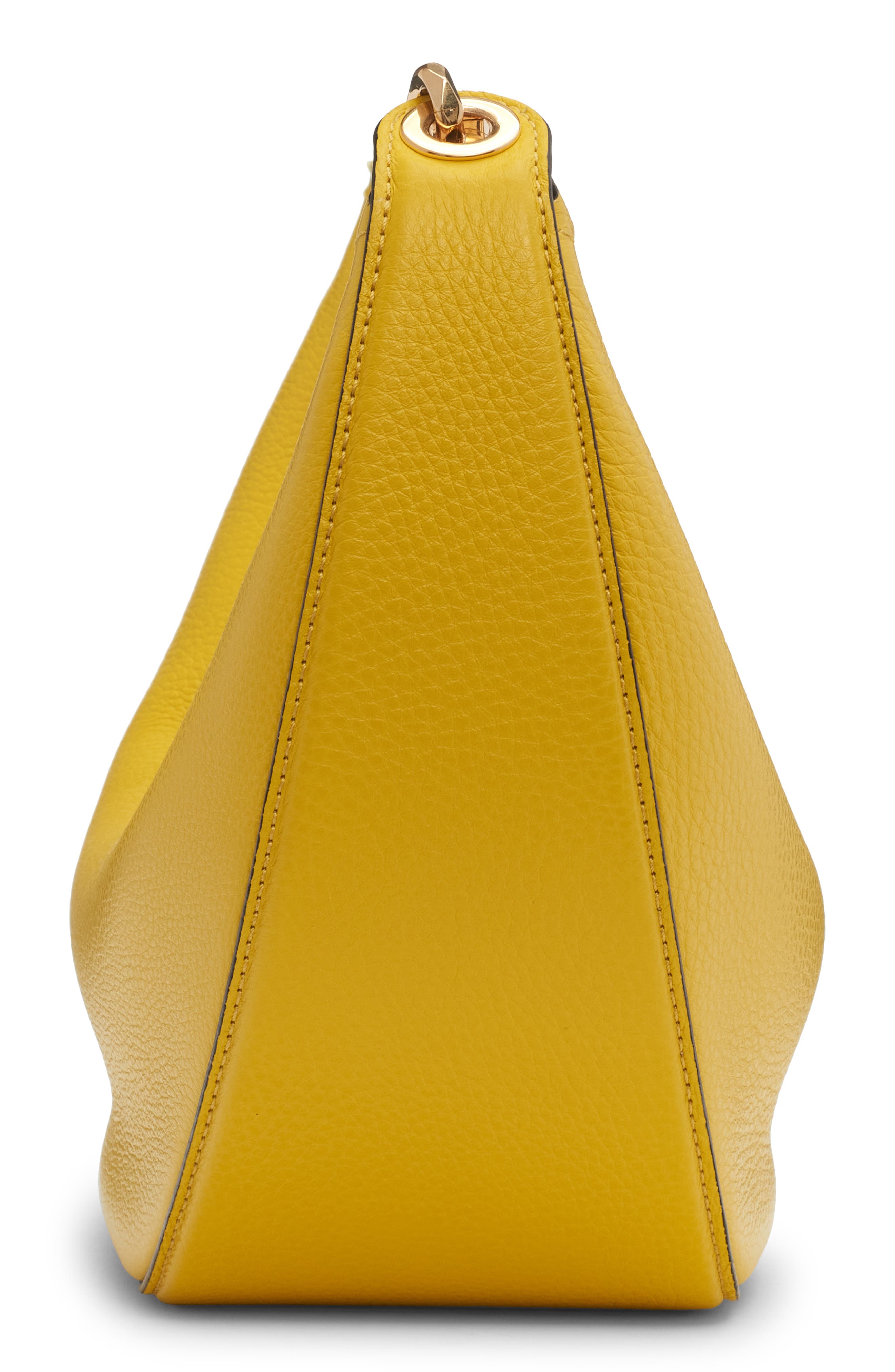 Small VLOGO Moon Hobo Bag with Chain, Alternate, color, CEDAR YELLOW