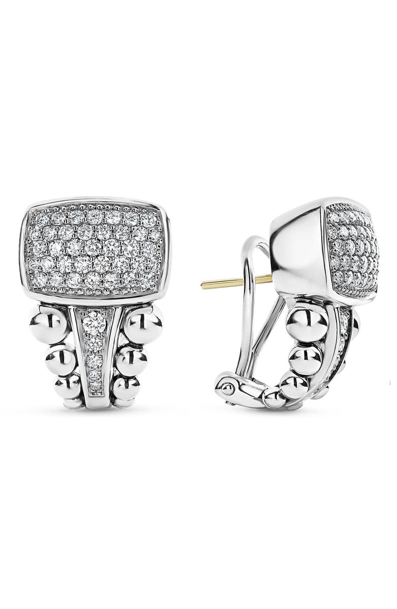 LAGOS Caviar Spark Pavé Diamond Huggie Hoop Earrings, Alternate, color, 