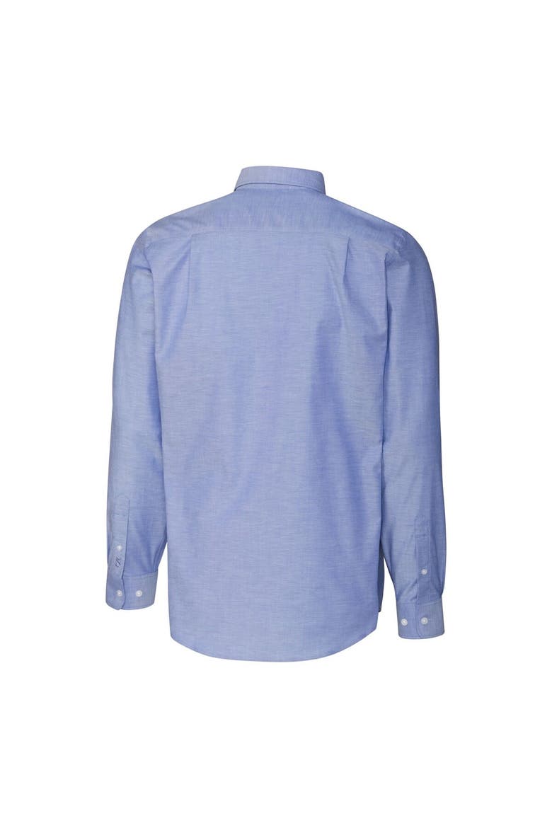 Men's Cutter & Buck Blue Frisco RoughRiders Oxford Stretch Long Sleeve Button-Down Dress Shirt, Alternate, color, Blue