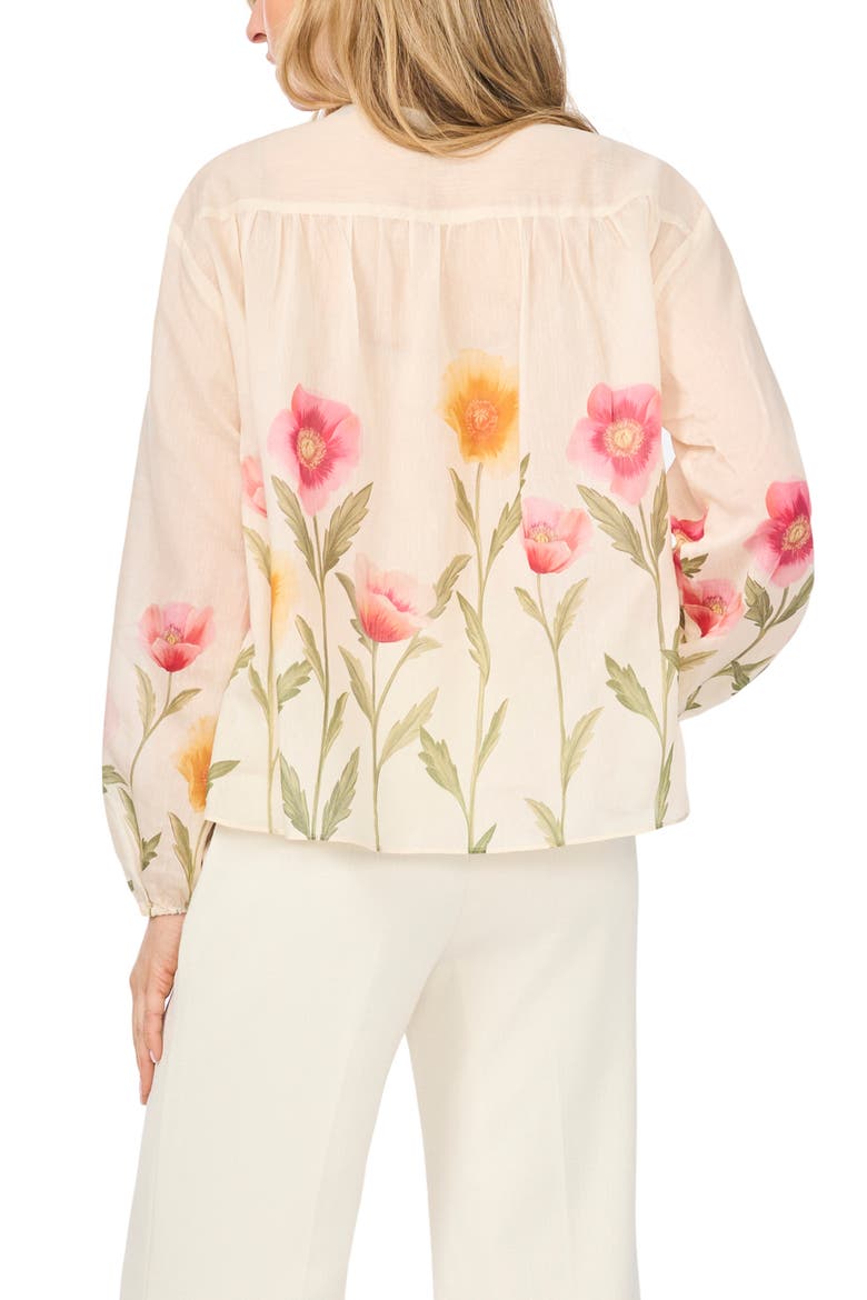 Rochelle Floral Print Top, Alternate, color, ANTIQUE WHITE